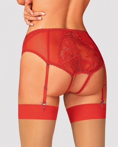 Obsessive - Dagmarie Garter Panties - Red - M/L photo