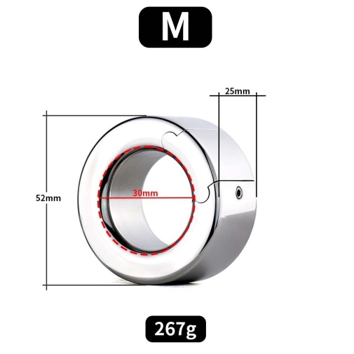FAAK - Testicular Ring - Silver - M photo