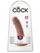 King Cock - 仿真假陽具 6″ - 焦糖色 照片-6