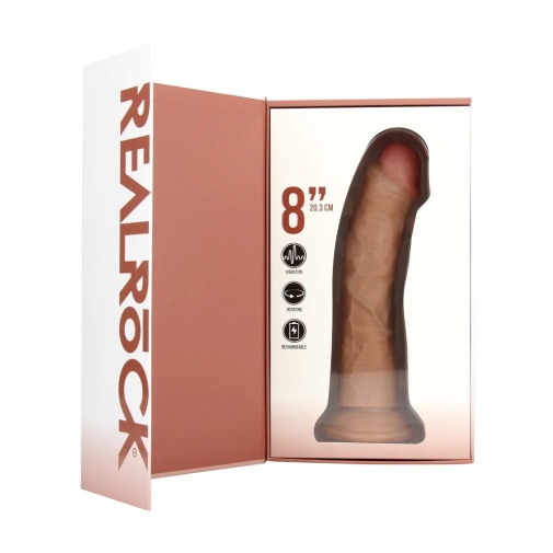 RealRock - 8" Rotating Vibro Curve Dildo - Caramel photo