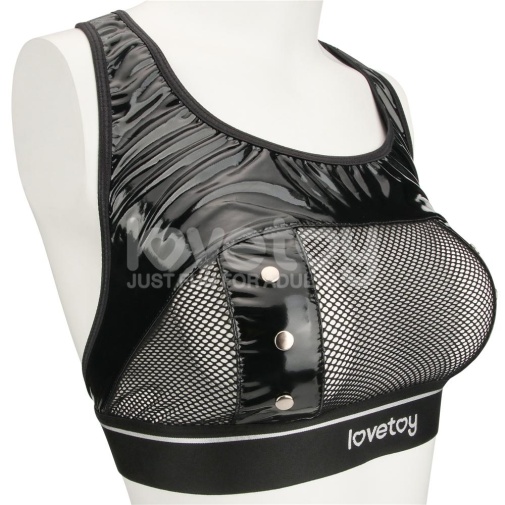 Lovetoy - Rebellion Reign Harness Strap-On Set L/XL - Black photo