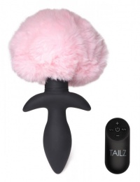 Tailz - Waggerz 遙控搖擺震動兔子尾巴後庭塞 - 粉紅色 照片