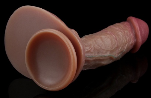 Lovetoy - 7.5'' 雙層白金矽膠仿真陽具 照片