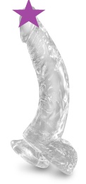 King Cock - 7.5" 仿真假陽具連睪丸 - 透明 照片