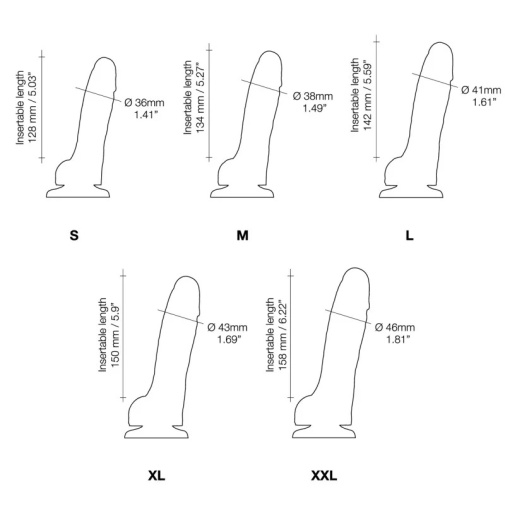 Strap-On-Me - Sliding Skin Dildo M - Fuchsia photo