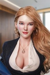Marilyn 知性美巨乳金髮女郎 鋼製靈活骨架柔軟TPE仿真性愛娃娃 163 cm (矽膠頭) 照片