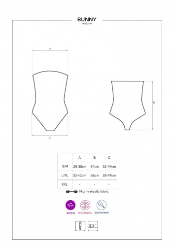Obsessive - Bunny Costume - Black - S/M photo
