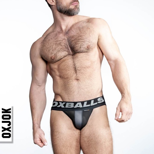 Oxjok - Airmesh Jockstrap w Ring - Tar Black - XL photo