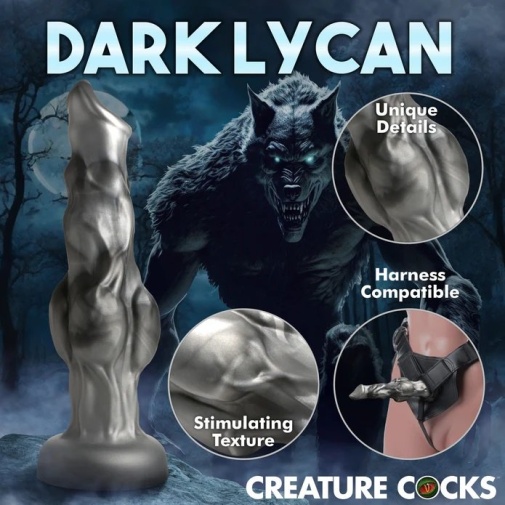 Creature Cocks - 午夜潜伏者 狼人假阳具 细码 - 灰色 照片