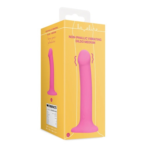 Loveline - Non-Phallic Vibro Dildo M - Powerful Pink photo