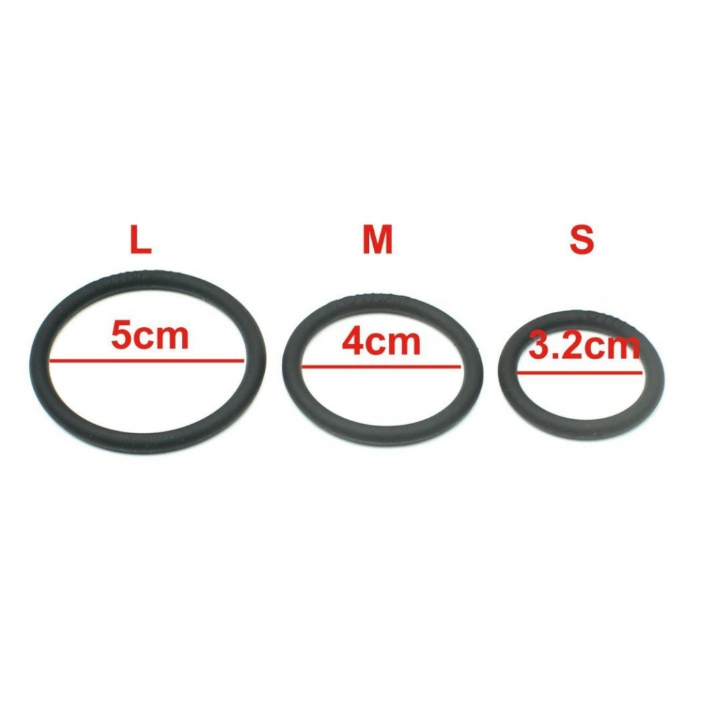 This trio of Toynary cock rings are made of medical grade pu... Toynary - CR01 Normal Cock Rings - Black photo-9