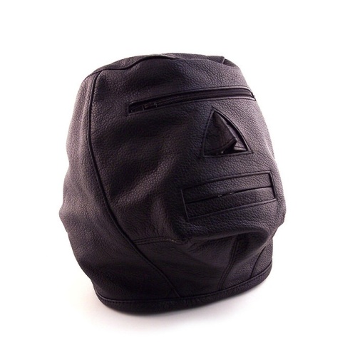 Rouge - Leather Zip Face Mask - Black photo