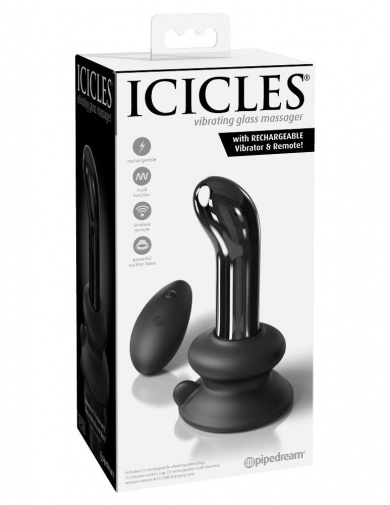 Icicles - 震動玻璃P點後庭塞 No 84 - 黑色 照片