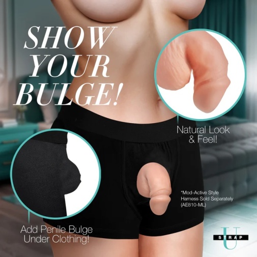 Strap U - Uncut Packer 3.6" 軟身仿真假陽具 - 米色  照片