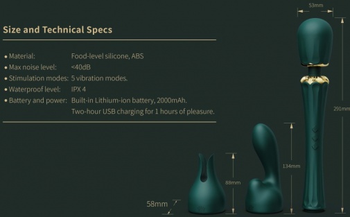 Zalo - Kyro Wand Massager - Turquoise Green photo