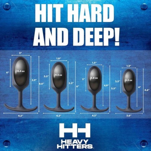 Heavy Hitters - 增重型後庭塞 細碼 - 黑色 照片