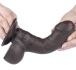 Lovetoy - 7" Sliding Skin Dildo - Brown photo-7