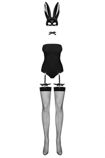 Obsessive - Bunny Costume - Black - S/M photo