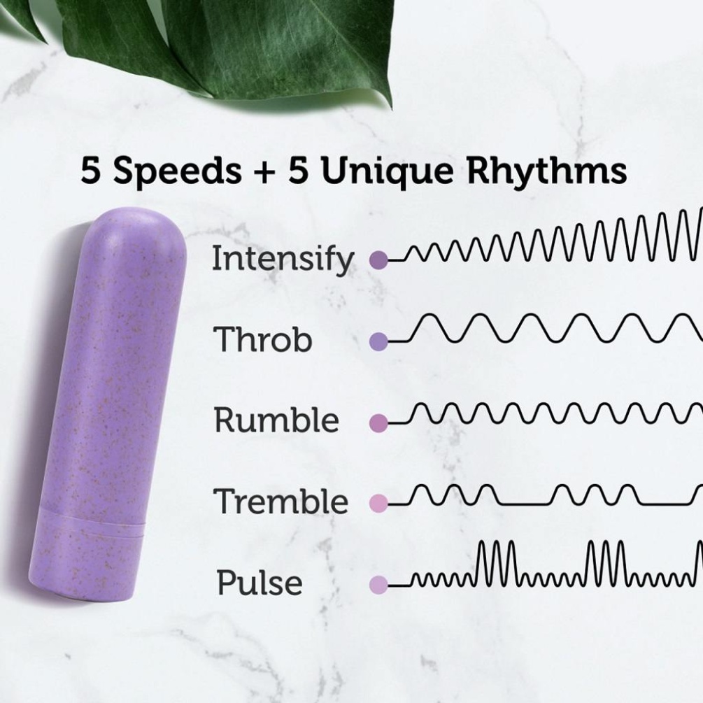 The Gaia Eco Rechargeable Bullet is an eco-conscious vibrato... Gaia - Eco Rechargeable Bullet - Lilac photo-2