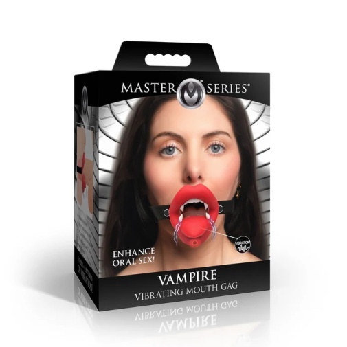 Master Series - Vampire Vibro Mouth Gag - Red photo