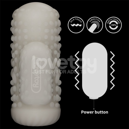 Lovetoy - Knights Ring Vibro 2in1 Sleeve - Drip photo