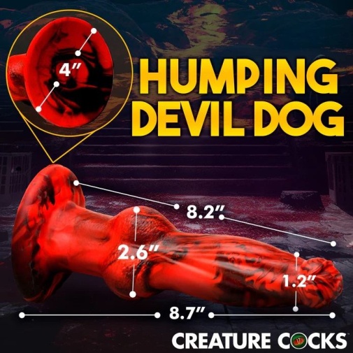 Creature Cocks - Hell Wolf Thrusting Vibro Dildo - Red photo