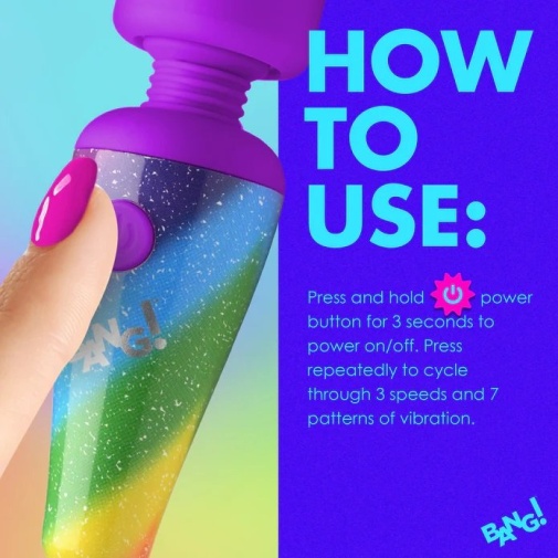 Bang! - Rainbow Mini Wand Vibrator photo