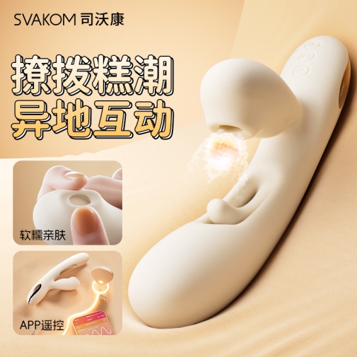 SVAKOM - Uneco Teasing APP G-spot Rabbit Vibrator - White photo