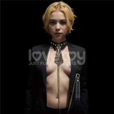 Lovetoy - Rebellion Reign Collar w Leash - Black photo