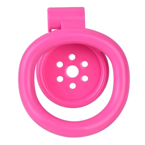 FAAK - Resin Chastity Cage 45mm w Catheter - Pink photo