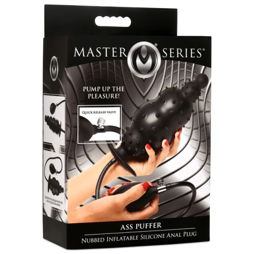 Master Series - 充氣式後庭肛塞 - 黑色 照片