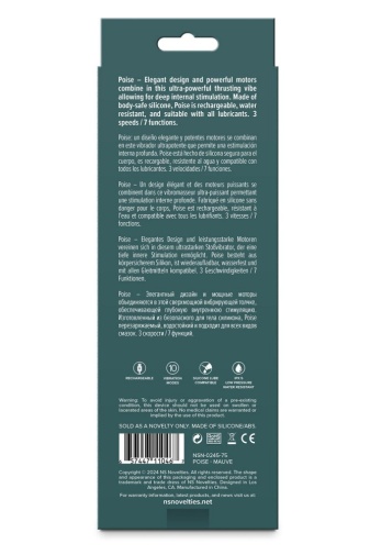 NS Novelties - Poise 抽插式震動器 - 粉紫色 照片