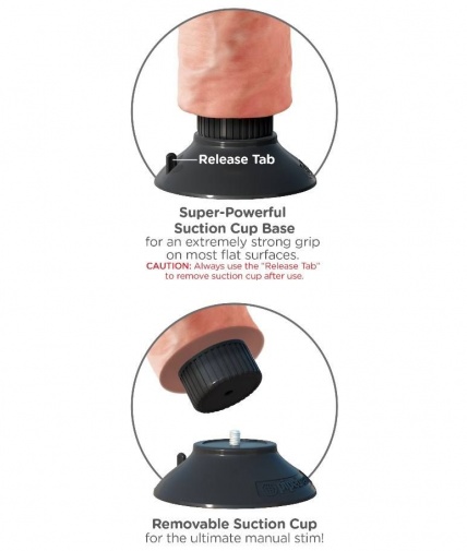 King Cock - Vibrating Cock 7" with Balls - Flesh photo