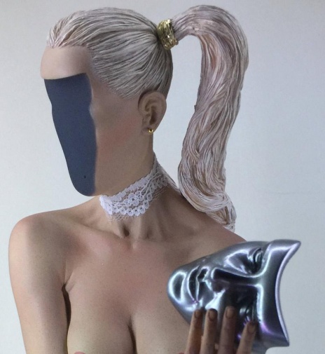 Nude Erotic Female Torso Comedy and Tragedy photo
