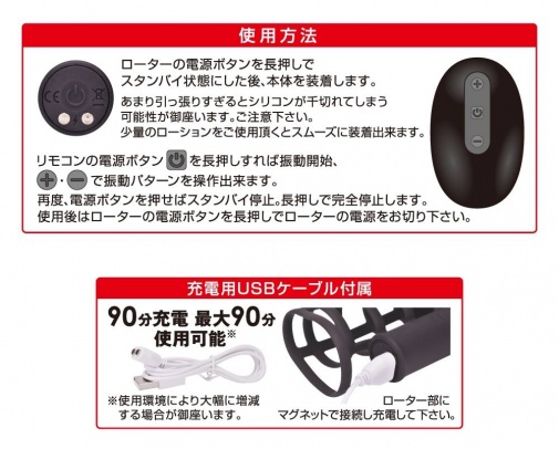 T-Best - Jirashi Tip of My Son Vibro Masturbator - Black photo