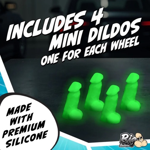 Big Ballers - Glow Snap-On Peckers 4 pcs photo
