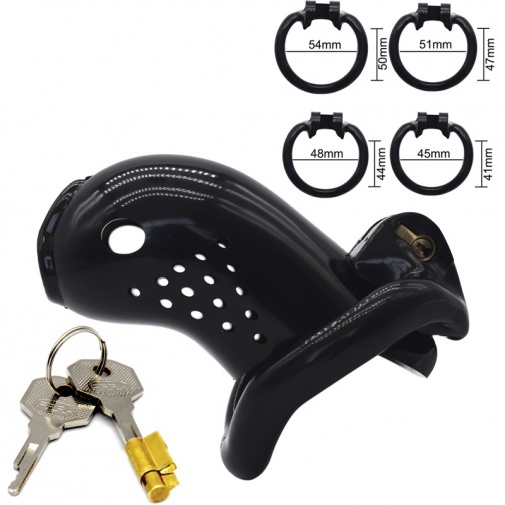 FAAK - Long Bird Chastity Cage - Black photo