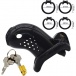 FAAK - Long Bird Chastity Cage - Black photo-7