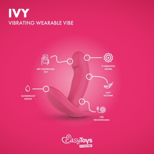 Easytoys - Ivy APP EasyConnect Wearable Vibe - Pink photo