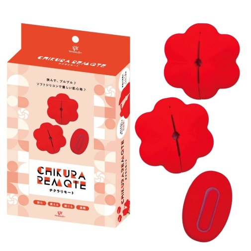 Atelier Treasure - Chikura 免手持遙控矽膠乳頭震動器 - 紅色 照片