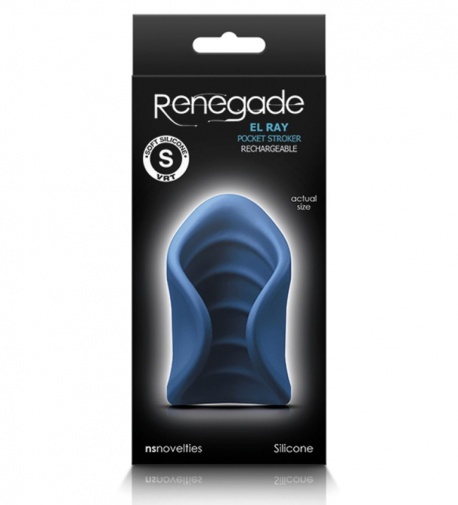 NS Novelties - Renegade El Ray 震動袋裝自慰器 - 藍色 照片