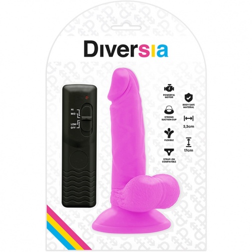 Diversia - Flexible Vibro Dildo 17cm - Purple photo