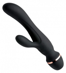 Inmi - Shegasm Supreme 3-in-1 Silicone Stimulator - Black photo
