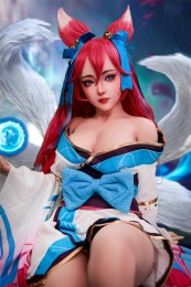 Penelope 動漫風紅髮魅惑巨乳狐妖 鋼製靈活骨架 超柔軟矽膠仿真性愛娃娃 163 cm 照片