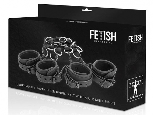 Fetish Submissive - 豪華床上束縛套裝 - 黑色 照片