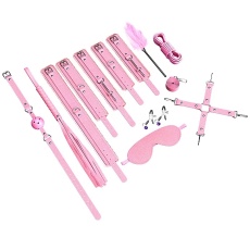 MT - Bondage Gear Set 11pcs w Fluff - Pink photo