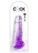 King Cock - 8" Clear Cock w Balls - Purple photo-3