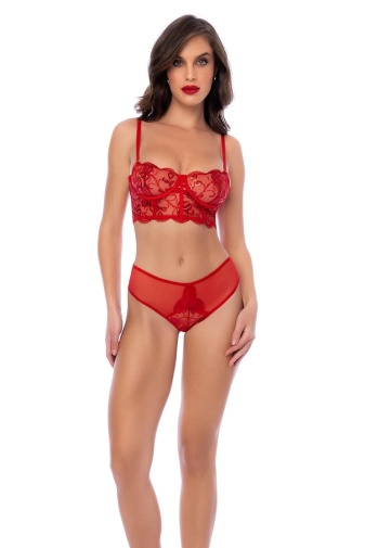 Mapale - 8895 Sequin Lingerie Set - Red - XL photo