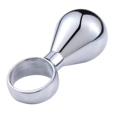 MT - Tiny Butt Plug w Ring - Silver photo