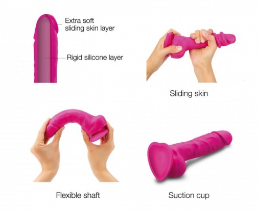 Strap-On-Me - Sliding Skin Dildo M - Fuchsia photo
